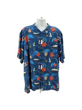Disney Cruise Line Collection Tommy Bahama Mens XXXL Shirt Silk Captain Mickey